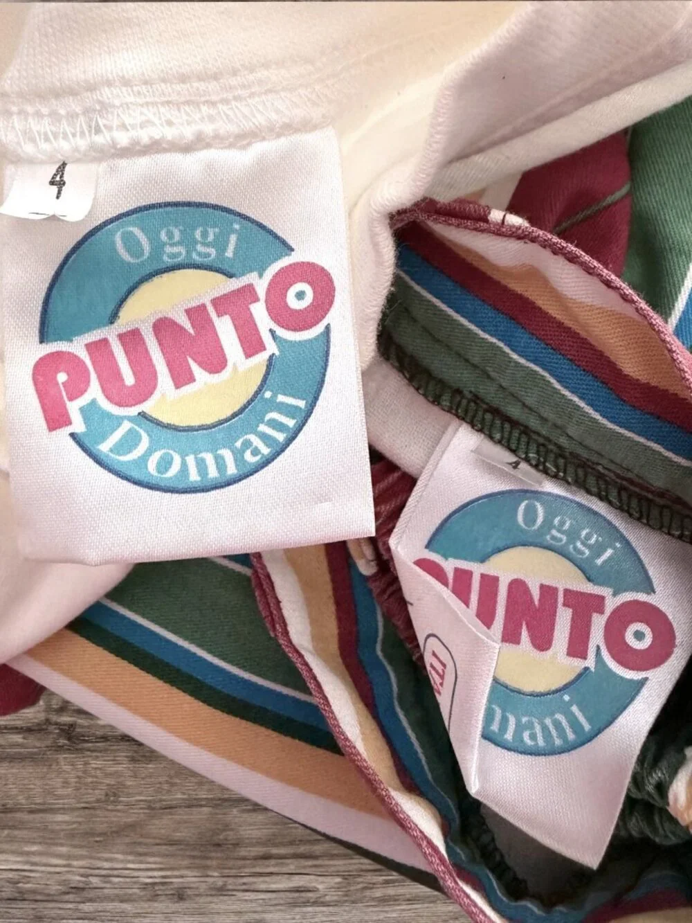 Vintage NWOT Punto Oggi Domani Amico Outfit Set Size 4 Italy Style Egypt